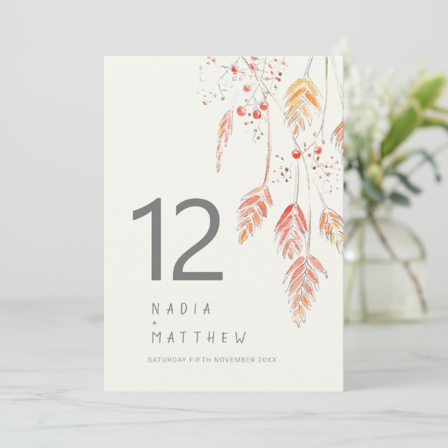 Grö- och bärodlingskort för bordsnummer (Stående Fram)