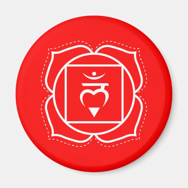 Groavrundning Energy Red Root Chakra Magnet (Framsidan)