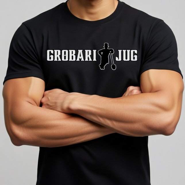 Grobari Jug Crno Beli T Shirt (Skapare uppladdad)