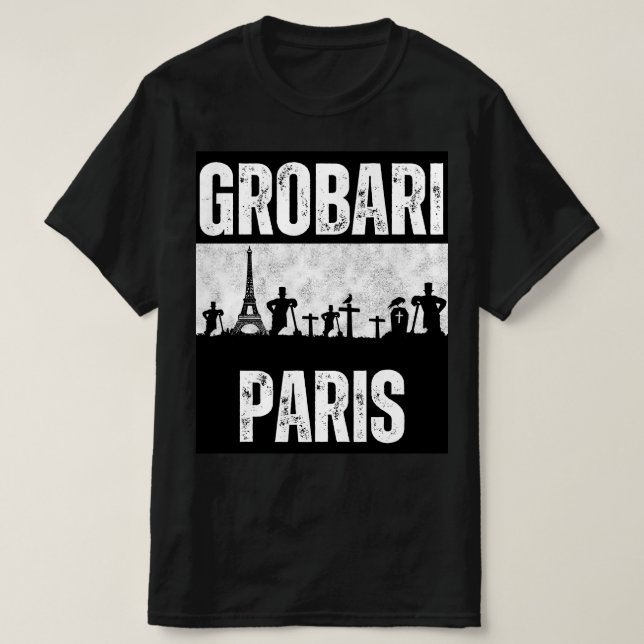 Grobari Paris Eiffeltornet och Groblje T Shirt (Design framsida)