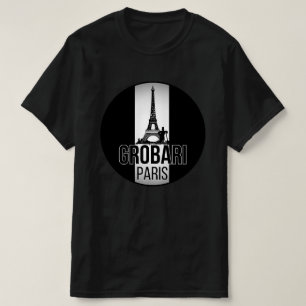 Grobari Paris Eiffeltornet Svart Vitt T Shirt