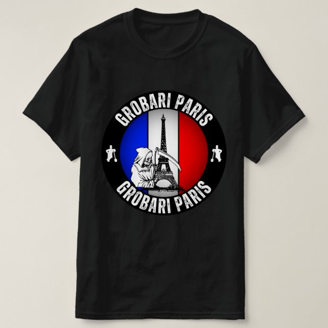 Grobari Paris Frankrike  T Shirt (Design framsida)
