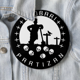 Grobari Partizan Slagsmål Knapp