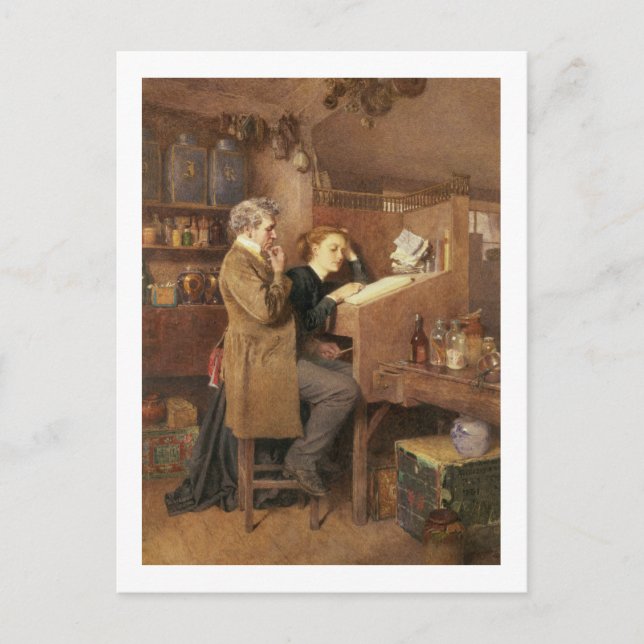 Grocer och fru, 1868 vykort (Framsida)