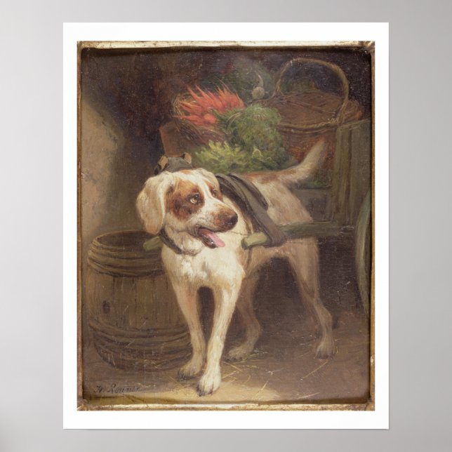 Grocers Hund (olja på panelen) Poster (Framsidan)