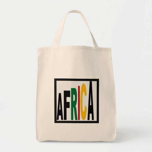 Grocery Tote AFRICA Tygkasse (Framsidan)