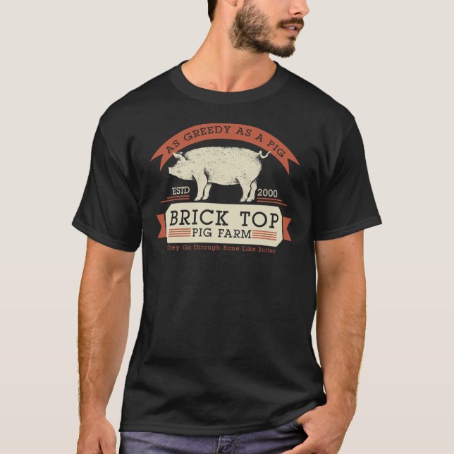 Grock Top Gris Farm - lika girig som Gris Essentia T Shirt (Framsida)