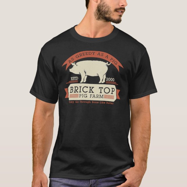 Grock Top Gris Farm - lika girig som Gris Essentia T Shirt (Framsida)