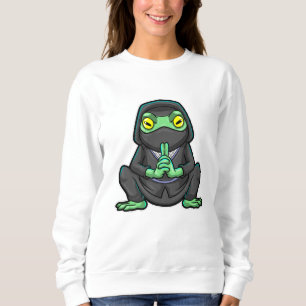 Grod som Ninja i svart T Shirt