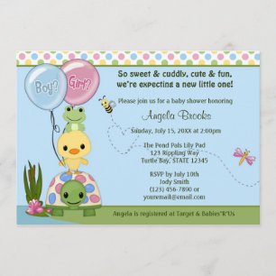 Groda #2 för inbjudan för baby shower för