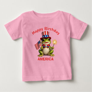 Groda (3c) Patriotisk Barn T-Shirt