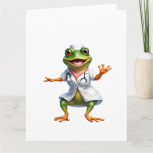 Groda 7 sjuksköterska, groda, medic, padda, AI-gen Kort