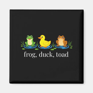 Groda anka paddan zoologisk rolig retro djur meme magnet
