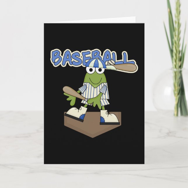 Groda Baseball Hemplattor T-shirts och presenter Kort (Framsida)
