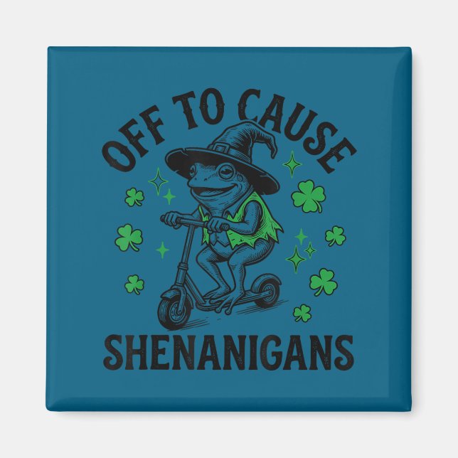Groda bort för att ställa till rackartyg st patric magnet (Framsidan)