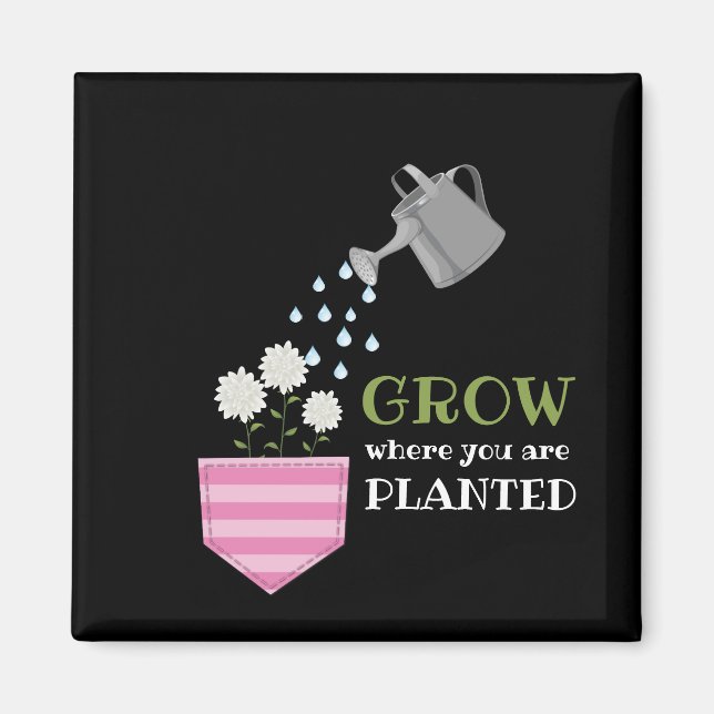 Groda där du är planterad med fickinspiration magnet (Framsidan)