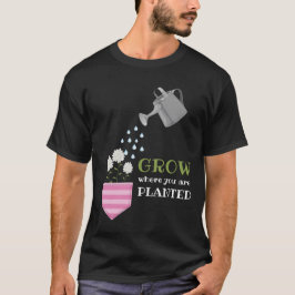 Groda där du är planterad med fickinspiration t shirt
