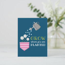 Groda där du är planterad med fickinspiration vykort