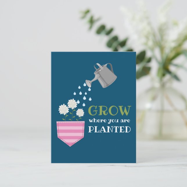 Groda där du är planterad med fickinspiration vykort (Stående Fram)