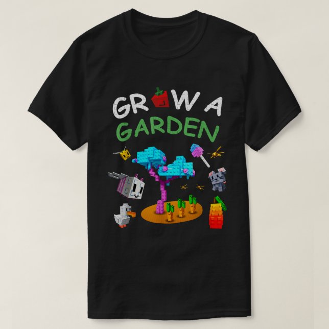 Groda en Garden Cute Pixel Träd Shirt T Shirt (Design framsida)