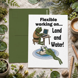 Groda Flexibelt Arbete Företagshumor Party Vykort