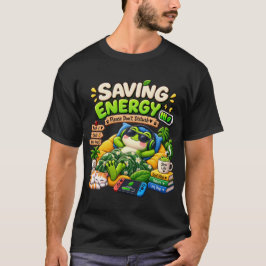 Groda för energibesparing Rolig lat groda Mysig l T Shirt