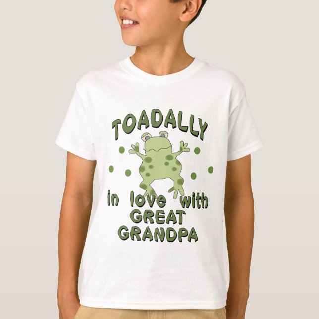 Groda för morfar för TOADALLY-kärlek underbar T Shirt (Framsida)