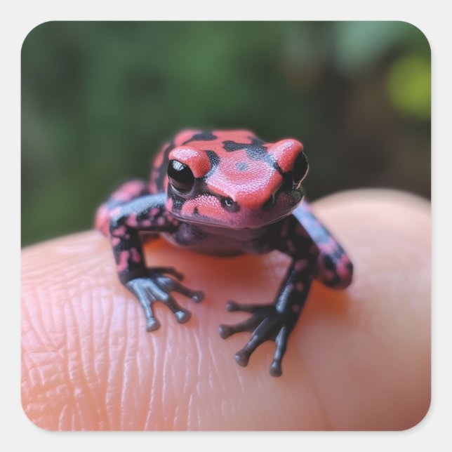 Groda Fyrkantigt Klistermärke (Framsida)