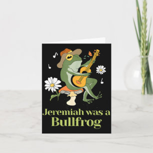 Groda Gitarr-jeremiah Var Bullfrog Roligt Sägande Kort