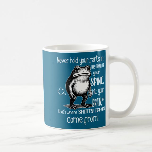 Groda Håll Aldrig Dina Fjärtar Design Kaffemugg (Höger)