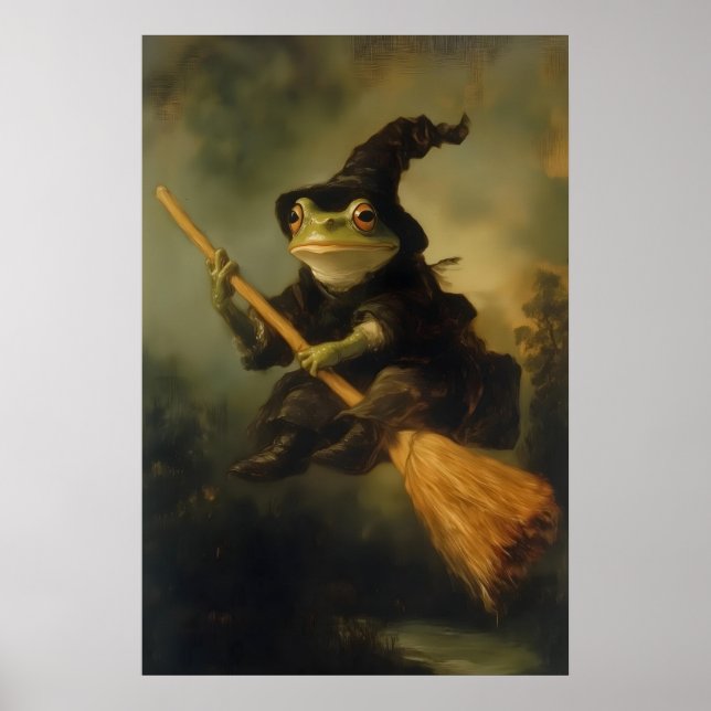 Groda Häxa Konsttryck Spöklik Gothic Victoransk Poster (Framsidan)