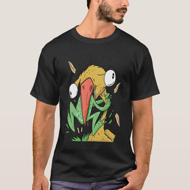 groda höna höns tupp t shirt (Framsida)