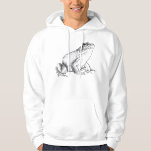 Groda Hoodie Bullfrog Art Tröja Cool Frog Hoodie