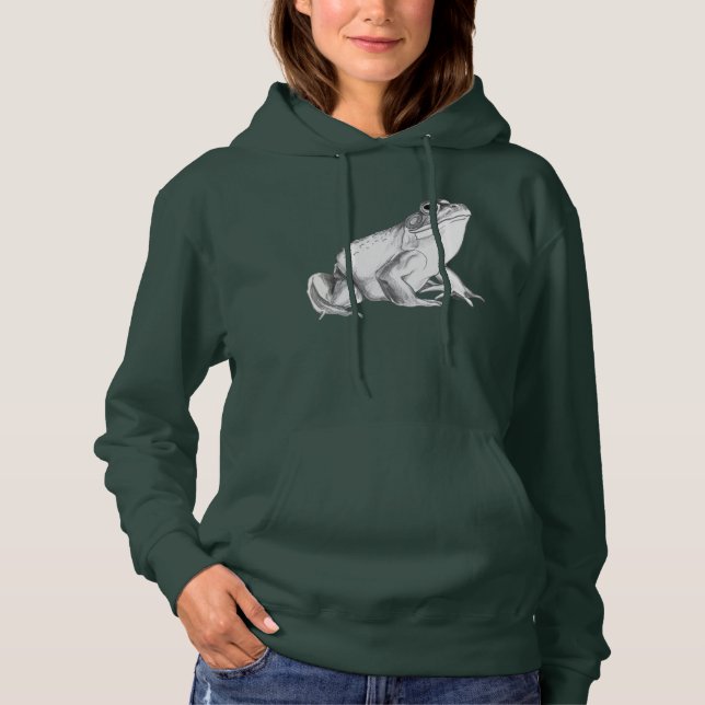 Groda Hoodie Oxgroda Konst Dam Tröja Med Huva (Framsida)