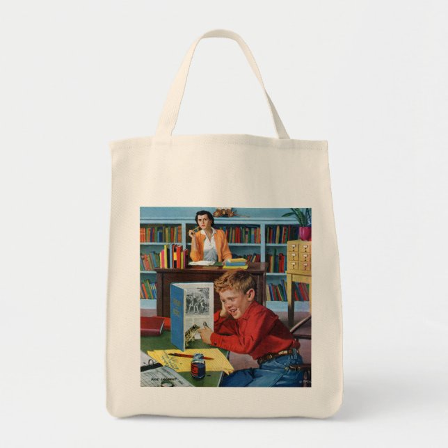 Groda i bibliotek tygkasse (Framsidan)