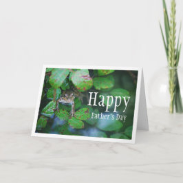 Groda i lövrik damm Porträtt Kort