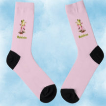 Groda i söta rosa stövlar i regnpöl monogram