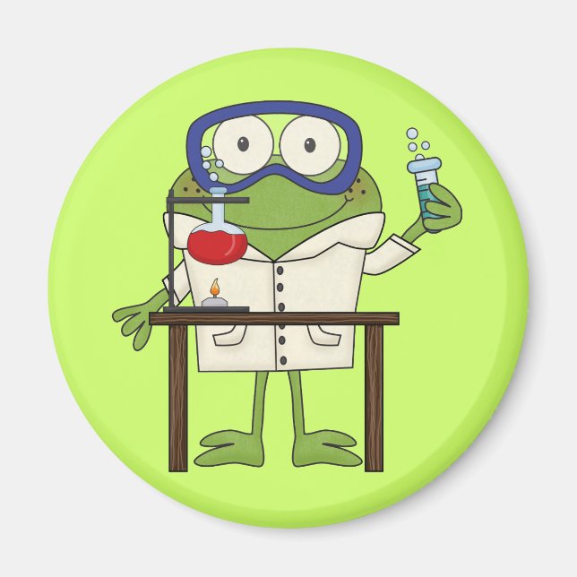 Groda i vetenskapslabbet magnet (Framsidan)