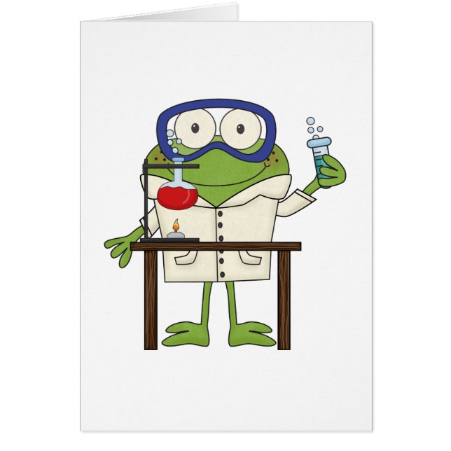 Groda i vetenskapslabbet OBS kort (Framsidan)