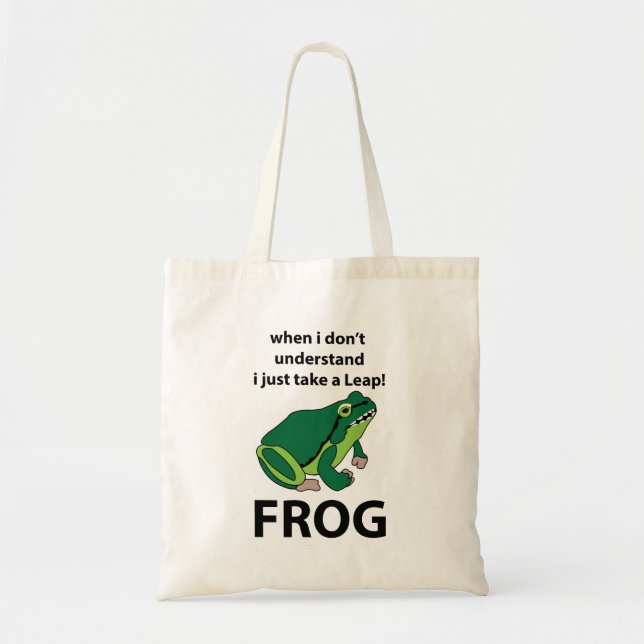 Groda  Jag tar bara ett grodhopp Tygkasse (Framsidan)