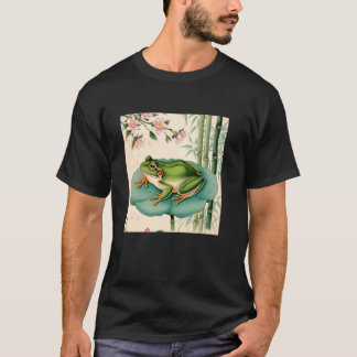 Groda Japansk Körsbärsblomning Ukiyo-e Stil u2013  T Shirt