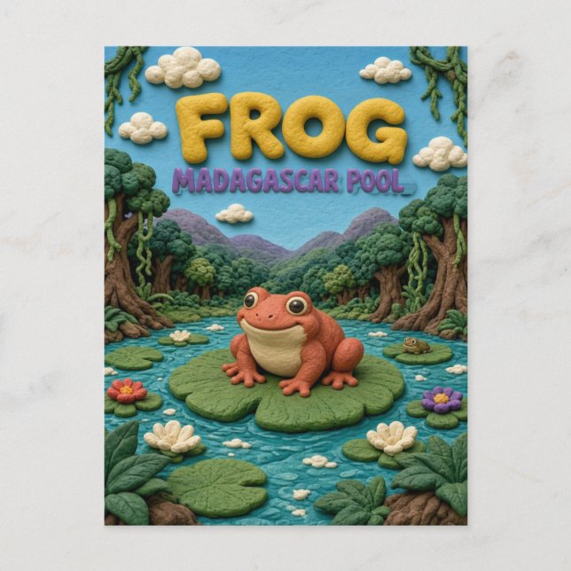 Groda Madagaskar Pool Modern KlayKoo Vykort (Framsida)