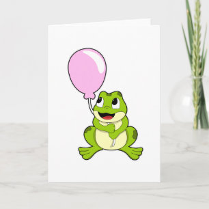 Groda med ballong kort