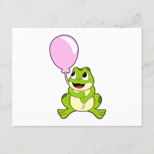 Groda med ballong vykort