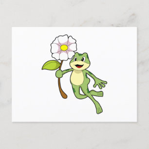 Groda med blomma.PNG Vykort