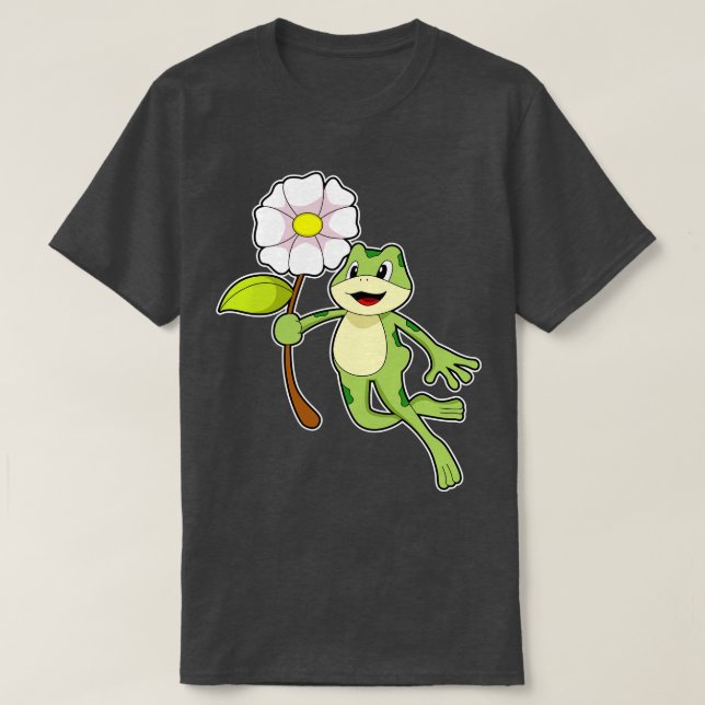 Groda med blomma t shirt (Design framsida)