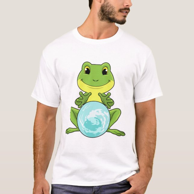 Groda med Crystal boll T Shirt (Framsida)