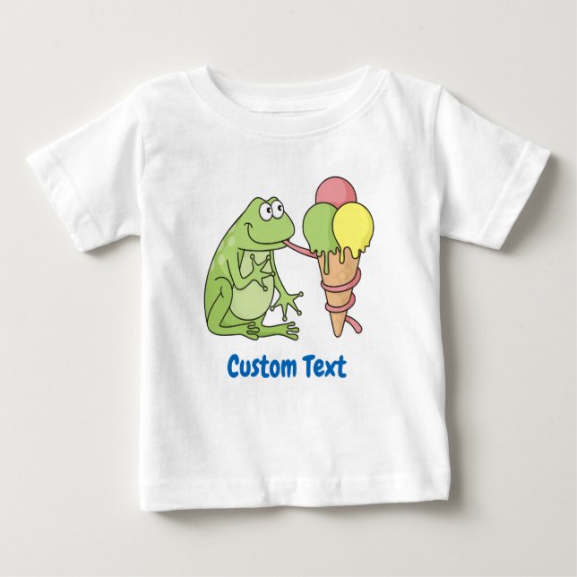 Groda med Glass Baby T-Shirt (Framsida)