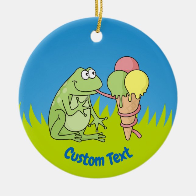 Groda med Glass keramiskt ornament (Framsidan)