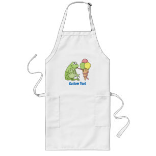 Groda med Glass Long Apron Långt Förkläde